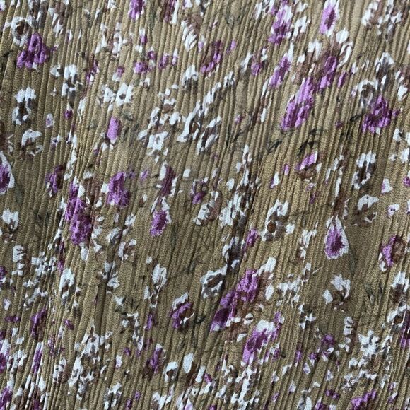 ASTR THE LABEL Twist Front ‎ Mustard Floral Top  M - Picture 9 of 10